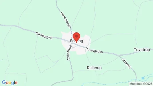 Lejligheder til leje i Sorring - kort over placeringen