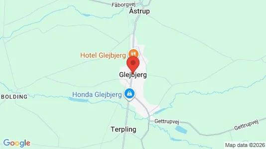 Lejligheder til leje i Glejbjerg - kort over placeringen