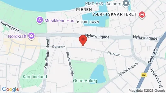 Lejligheder til salg i Aalborg Centrum - kort over placeringen