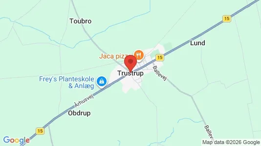 Huse til salg i Trustrup - kort over placeringen