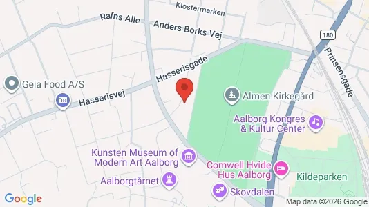 Lejligheder til leje i Aalborg Centrum - kort over placeringen