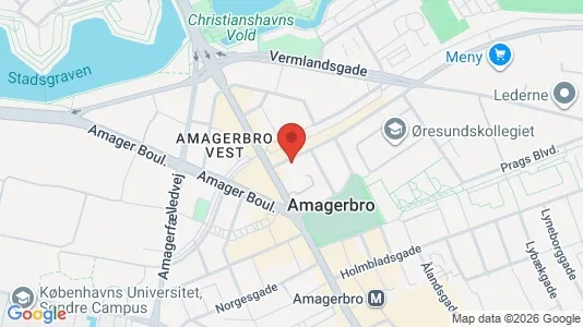 Lejligheder til leje i København S - kort over placeringen
