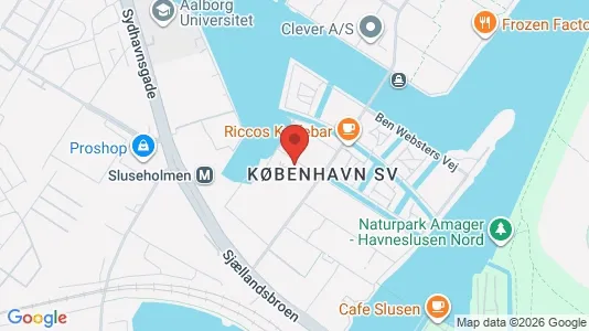 Lejligheder til leje i København SV - kort over placeringen