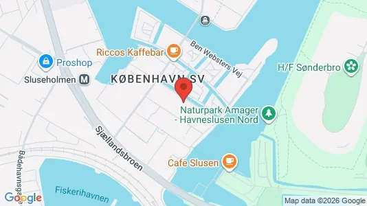 Lejligheder til leje i København SV - kort over placeringen