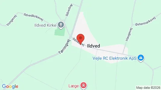 Lejligheder til salg i Jelling - kort over placeringen