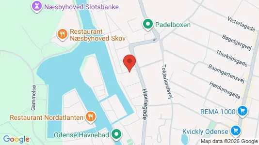Lejligheder til leje i Odense C - kort over placeringen