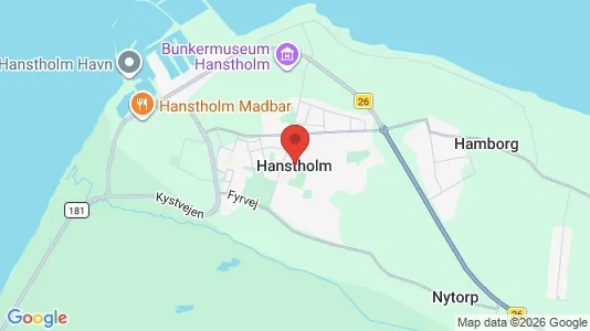 Sommerhuse til salg i Hanstholm - kort over placeringen