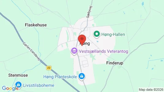 Huse til salg i Høng - kort over placeringen