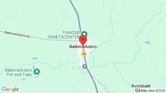 Huse til salg i Bækmarksbro - kort over placeringen