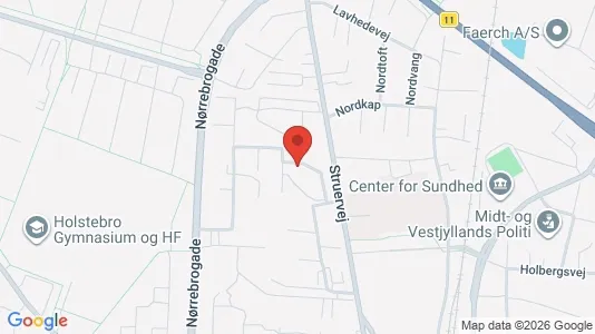Lejligheder til salg i Holstebro - kort over placeringen
