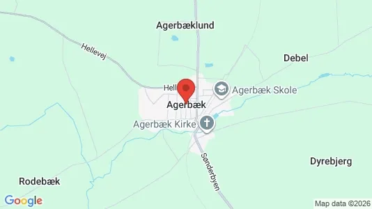 Huse til salg i Agerbæk - Foto fra Google Street View
