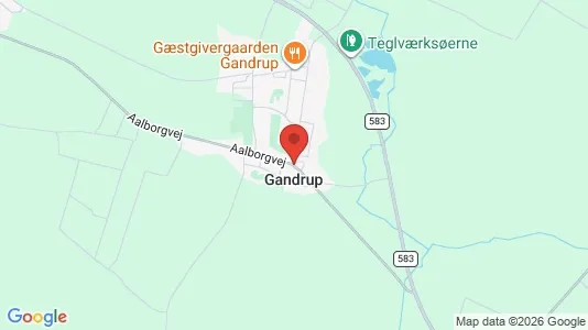 Huse til salg i Gandrup - Foto fra Google Street View
