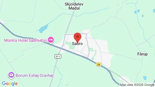 Huse til salg i Sabro - Foto fra Google Street View