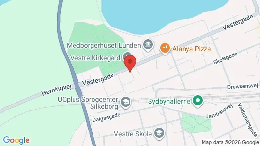 Lejligheder til salg i Silkeborg - kort over placeringen