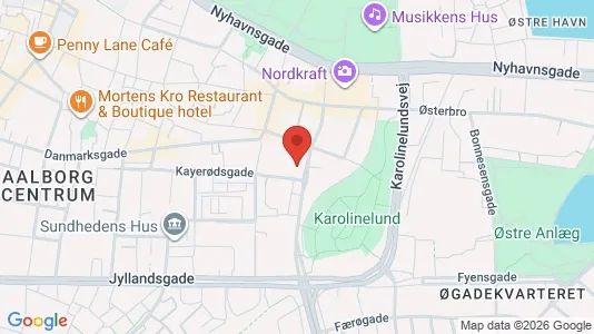 Lejligheder til leje i Aalborg Centrum - kort over placeringen