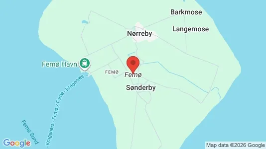 Grunde til salg i Femø - kort over placeringen