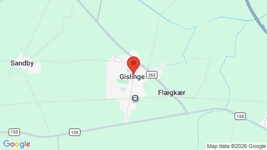 Huse til salg i Gislinge - kort over placeringen