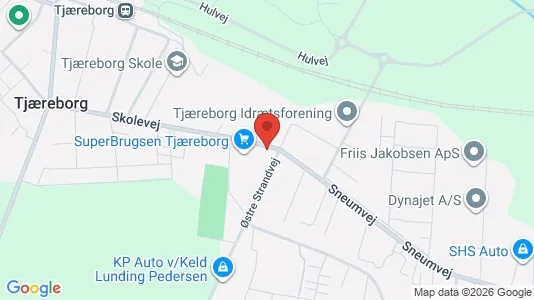 Andelsboliger til salg i Tjæreborg - kort over placeringen