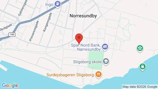 Andelsboliger til salg i Nørresundby - kort over placeringen
