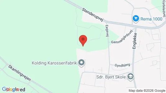 Lejligheder til leje i Kolding - kort over placeringen