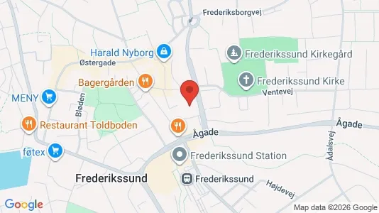 Lejligheder til leje i Frederikssund - kort over placeringen