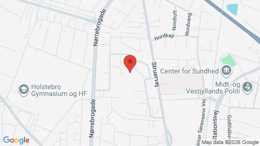Lejligheder til salg i Holstebro - kort over placeringen
