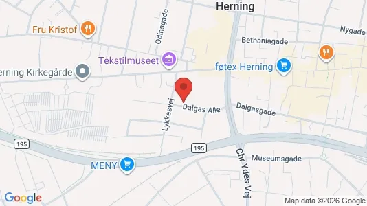 Lejligheder til leje i Herning - kort over placeringen
