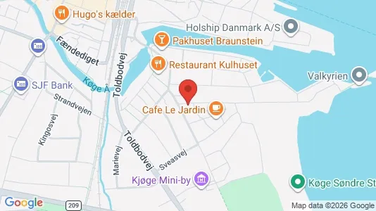 Lejligheder til leje i Køge - kort over placeringen