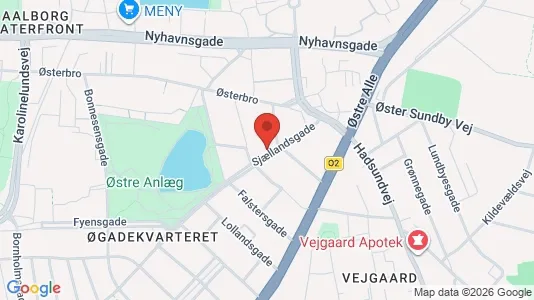 Lejligheder til salg i Aalborg Centrum - kort over placeringen