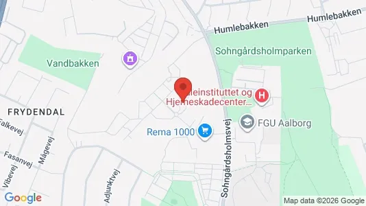 Værelser til leje i Aalborg Centrum - kort over placeringen