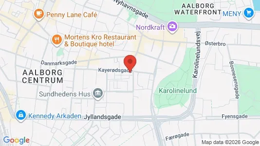 Lejligheder til leje i Aalborg Centrum - kort over placeringen