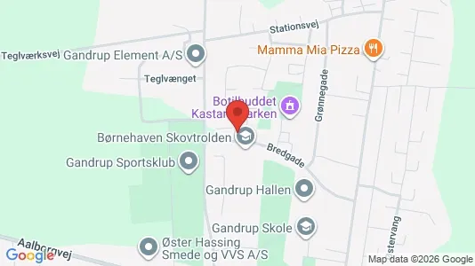 Lejligheder til leje i Gandrup - kort over placeringen