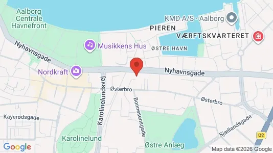 Lejligheder til leje i Aalborg Centrum - kort over placeringen