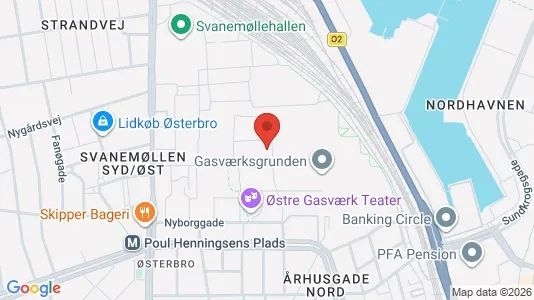 Lejligheder til leje i Østerbro - kort over placeringen