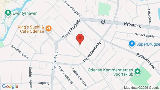 Lejligheder til leje i Odense C - kort over placeringen