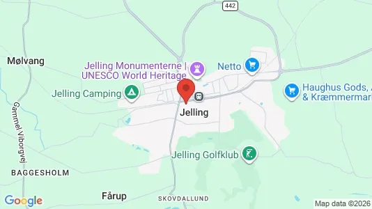 Huse til salg i Jelling - Foto fra Google Street View