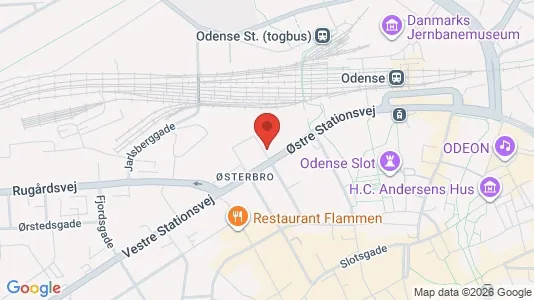 Lejligheder til salg i Odense C - kort over placeringen