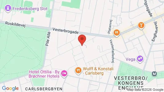 Lejligheder til salg i Vesterbro - kort over placeringen