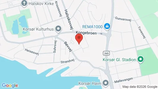 Lejligheder til salg i Korsør - kort over placeringen