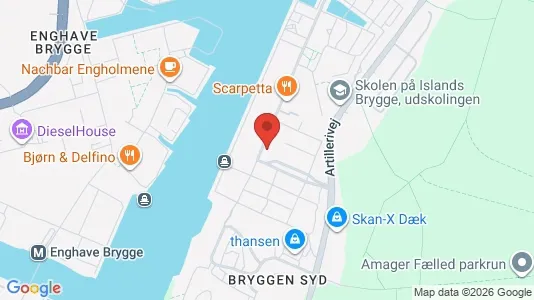 Lejligheder til salg i København S - kort over placeringen