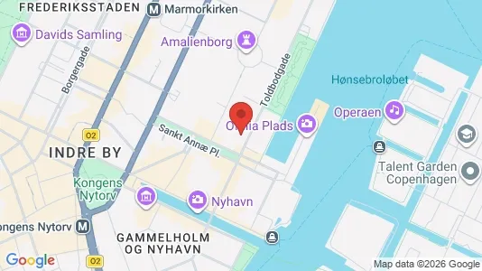 Lejligheder til salg i København K - kort over placeringen
