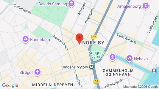 Lejligheder til salg i København K - kort over placeringen