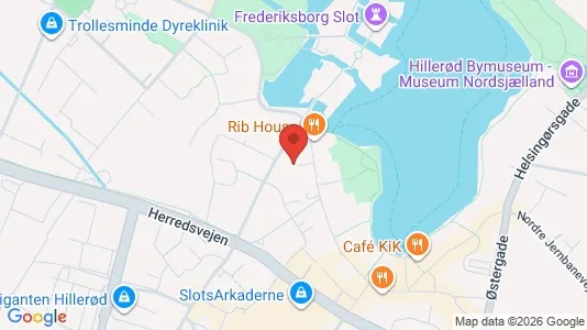 Lejligheder til leje i Hillerød - kort over placeringen