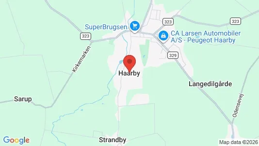 Huse til salg i Haarby - Foto fra Google Street View