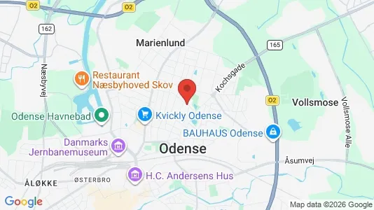 Lejligheder til leje i Odense C - kort over placeringen