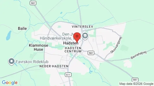 Huse til salg i Hadsten - Foto fra Google Street View