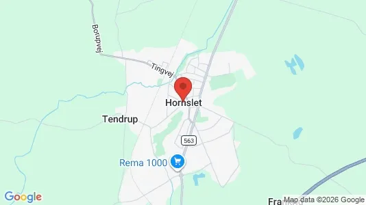 Huse til salg i Hornslet - Foto fra Google Street View