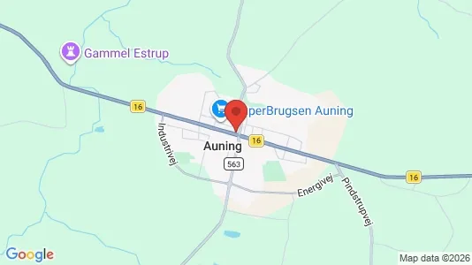 Huse til salg i Auning - Foto fra Google Street View