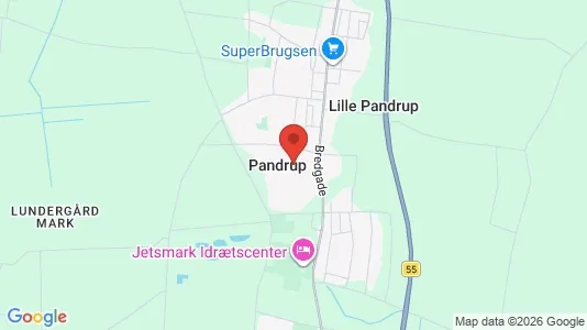 Huse til salg i Pandrup - Foto fra Google Street View