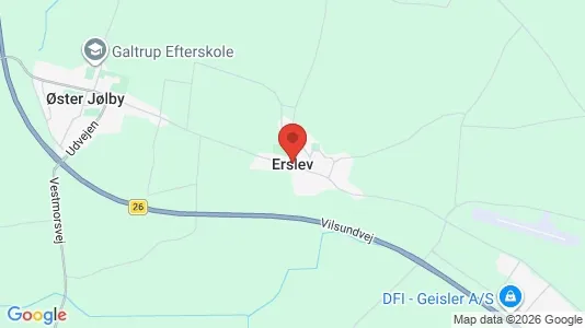 Huse til salg i Erslev - Foto fra Google Street View